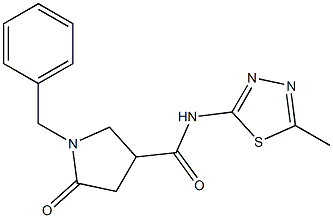1-benzyl-N-(5-methyl-1,3,4-thiadiazol-2-yl)-5-oxo-3-pyrrolidinecarboxamide CAS#: 839689-35-9