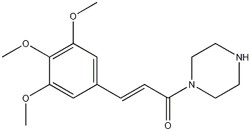 1-(piperazin-1-yl)-3-(3,4,5-trimethoxyphenyl)prop-2-en-1-one CAS#: 88053-13-8