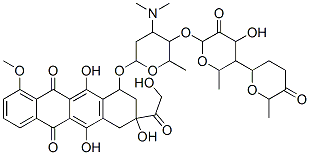 10-[4-dimethylamino-5-[4-hydroxy-6-methyl-5-(6-methyl-5-oxo-oxan-2-yl) oxy-oxan-2-yl]oxy-6-methyl-oxan-2-yl]oxy-6,8,11-trihydroxy-8-(2-hydrox yacetyl)-1-methoxy-9,10-dihydro-7H-tetracene-5,12-dione CAS#: 81975-91-9