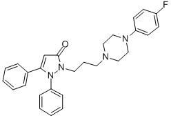 1,2-Dihydro-1,5-diphenyl-2-(3-(4-(4-fluorophenyl)-1-piperazinyl)propyl )-3H-pyrazol-3-one CAS#: 85674-11-9