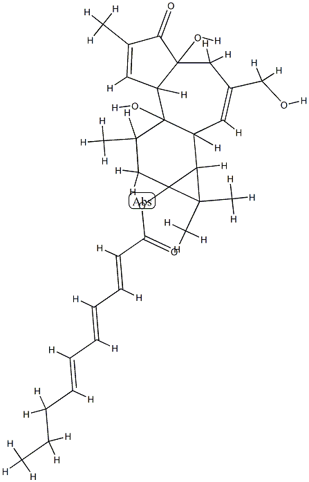 12-deoxyphorbol-13-(2,4,6-decatrienate) CAS#: 80154-52-5