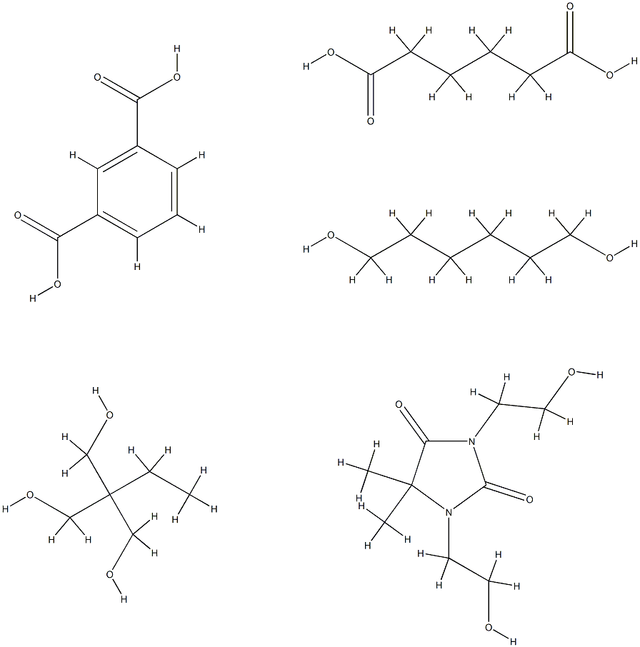 1,3-Benzenedicarboxylic acid, polymer with 1,3-bis(2-hydroxyethyl)-5,5-dimethyl-2,4-imidazolidinedione, 2-ethyl-2-(hydroxymethyl)-1,3-propanediol, hexanedioic acid and 1,6-hexanediol CAS#: 85959-88-2