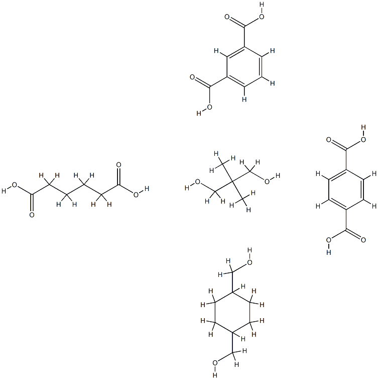 1,3-Benzenedicarboxylic acid, polymer with 1,4-benzenedicarboxylic acid, 1,4-cyclohexanedimethanol, 2,2-dimethyl-1,3-propanediol and hexanedioic acid CAS#: 87871-70-3