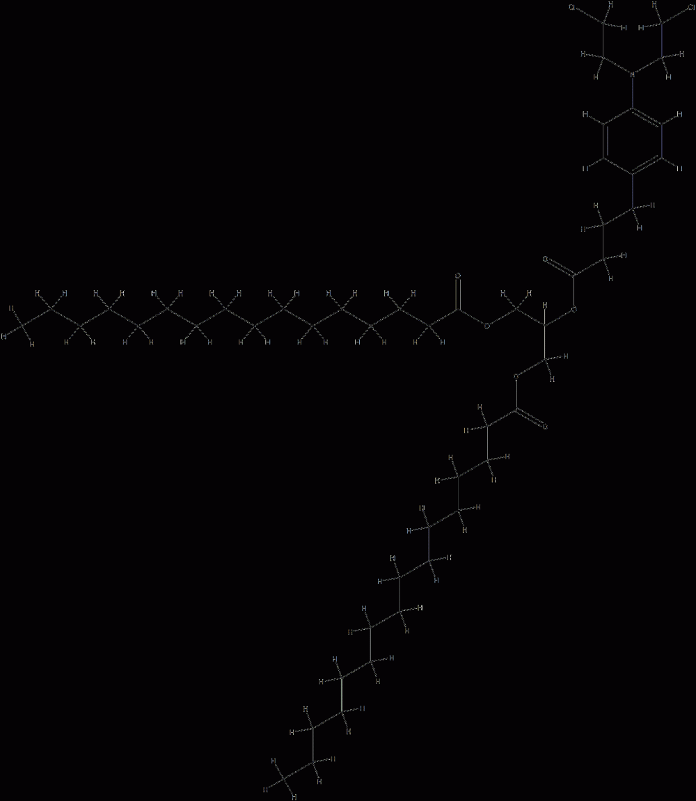 1,3-dipalmitoyl-2-(4-(bis(2-chloroethyl)amino)benzenebutanoyl)glycerol CAS#: 85763-07-1
