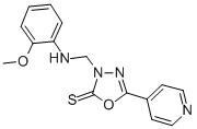 1,3,4-Oxadiazole-2(3H)-thione, 3-(((2-methoxyphenyl)amino)methyl)-5-(4 -pyridinyl)- CAS#: 84249-75-2
