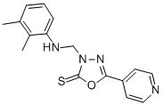 1,3,4-Oxadiazole-2(3H)-thione, 3-(((2,3-dimethylphenyl)amino)methyl)-5 -(4-pyridinyl)- CAS#: 84249-78-5