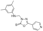 1,3,4-Oxadiazole-2(3H)-thione, 3-(((3,5-dimethylphenyl)amino)methyl)-5 -(4-pyridinyl)- CAS#: 84249-79-6