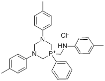 1,3,5-Diazaphosphorinium, 1,3-bis(4-methylphenyl)-5-(((4-methylphenyl) amino)methyl)-5-phenyl-, chloride CAS#: 85684-45-3