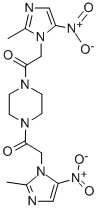 1,4-Bis((2-methyl-5-nitro-1H-imidazol-1-yl)acetyl)piperazine CAS#: 80348-51-2