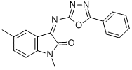 1,5-Dimethyl-3-(5-phenyl-1,3,4-oxadiazol-2-ylimino)-2-indolinone CAS#: 84640-78-8
