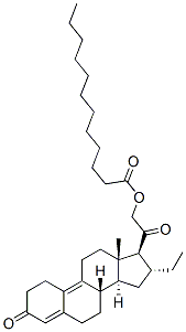 16alpha-ethyl-21-hydroxy-19-norpregna-4,9-diene-3,20-dione laurate CAS#: 85391-73-7
