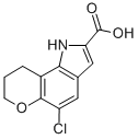 1,7,8,9-Tetrahydro-5-chloropyrano(2,3-g)indole-2-carboxylic acid CAS#: 81257-91-2