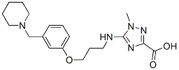 1H-1,2,4-Triazole-3-carboxylic acid, 1-methyl-5-((3-(3-(1-piperidinylm ethyl)phenoxy)propyl)amino)- CAS#: 80343-52-8