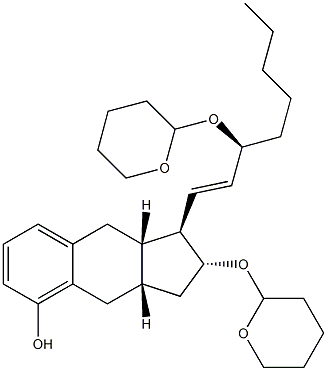 1H-Benz[f]inden-5-ol, 2,3,3a,4,9,9a-hexahydro-2-[(tetrahydro-2H-pyran-2-yl)oxy]-1-[(1E,3S)-3-[(tetrahydro-2H-pyran-2-yl)oxy]-1-octen-1-yl]-, (1R,2R,3aS,9aS)- CAS#: 81846-28-8