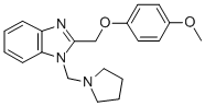 1H-Benzimidazole, 2-((4-methoxyphenoxy)methyl)-1-(1-pyrrolidinylmethyl )- CAS#: 84138-38-5