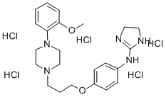 1H-Imidazol-2-amine, 4,5-dihydro-N-(4-(3-(4-(2-methoxyphenyl)-1-pipera zinyl)propoxy)phenyl)-, pentahydrochloride CAS#: 85883-94-9