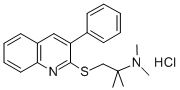 2-((2-(Dimethylamino)-2-methylpropyl)thio)-3-phenylquinoline hydrochlo ride CAS#: 85275-48-5