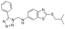 2-((2-Methylpropyl)thio)-N-((5-phenyl-1H-tetrazol-1-yl)methyl)-6-benzo thiazolamine CAS#: 82746-83-6