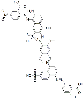 2-[[2-amino-6-[[4-[[4-[(3-carboxy-4-hydroxyphenyl)azo]-7-sulpho-1-naphthyl]azo]-2,5-dimethoxyphenyl]azo]-5-hydroxy-7-sulpho-1-naphthyl]azo]-5-nitrobenzoic acid CAS#: 84963-15-5