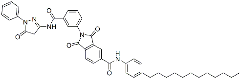 2-[3-[[(4,5-dihydro-5-oxo-1-phenyl-1H-pyrazol-3-yl)amino]carbonyl]phenyl]-N-(4-dodecylphenyl)-2,3-dihydro-1,3-dioxo-1H-isoindole-5-carboxamide CAS#: 84696-86-6