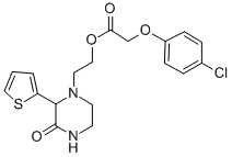 2-(3-Oxo-2-(2-thienyl)-1-piperazinyl)ethyl (4-chlorophenoxy)acetate CAS#: 85607-45-0