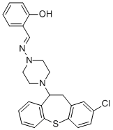2-(((4-(2-Chloro-10,11-dihydrodibenzo(b,f)thiepin-10-yl)-1-piperazinyl )imino)methyl)phenol CAS#: 86758-97-6