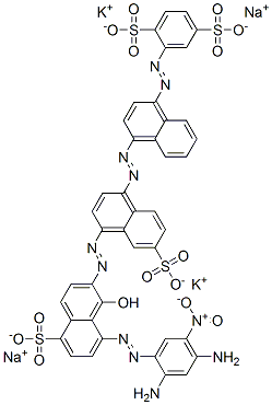 2-[[4-[[4-[[8-[(2,4-diamino-5-nitrophenyl)azo]-1-hydroxy-5-sulpho-2-naphthyl]azo]-6-sulpho-1-naphthyl]azo]-1-naphthyl]azo]benzene-1,4-disulphonic acid, potassium sodium salt CAS#: 83221-45-8