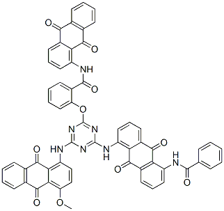2-[[4-[[5-(benzoylamino)-9,10-dihydro-9,10-dioxo-1-anthryl]amino]-6-[(9,10-dihydro-4-methoxy-9,10-dioxo-1-anthryl)amino]-1,3,5-triazin-2-yl]oxy]-N-(9,10-dihydro-9,10-dioxo-1-anthryl)benzamide CAS#: 85508-10-7