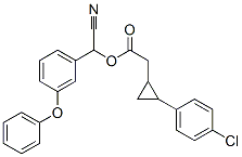 2-(4-Chlorophenyl)cyclopropaneacetic acid cyano(3-phenoxyphenyl)methyl ester CAS#: 88966-97-6