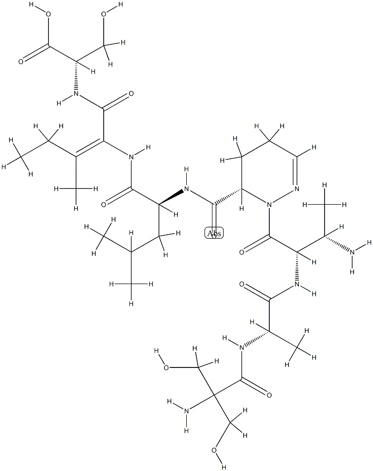 [2-[[[(6S)-1-[(3S)-N-(2-Hydroxymethyl Ser-L-Ala-)-3-amino-L-Abu-]-1,4,5,6-tetrahydropyridazin-6-yl]carbonyl-L-Leu-]amino]-3-methyl-2-pentenoyl]-L-Ser-OH CAS#: 82001-11-4