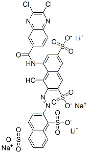 2-[[8-[[(2,3-dichloroquinoxalin-6-yl)carbonyl]amino]-1-hydroxy-3,6-disulpho-2-naphthyl]azo]naphthalene-1,5-disulphonic acid, lithium sodium salt CAS#: 83400-10-6