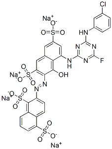 2-[[8-[[4-[(3-chlorophenyl)amino]-6-fluoro-1,3,5-triazin-2-yl]amino]-1-hydroxy-3,6-disulpho-2-naphthyl]azo]naphthalene-1,5-disulphonic acid, sodium salt CAS#: 83763-61-5