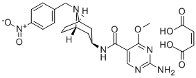 2-Amino-4-methoxy-N-(8-(p-nitrobenzyl)-3-beta-nortropanyl)-5-pyrimidin ecarboxamide maleate CAS#: 84923-22-8