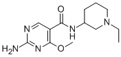2-Amino-N-(1-ethyl-3-piperidyl)-4-methoxy-5-pyrimidinecarboxamide CAS#: 84332-20-7