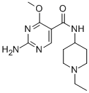 2-Amino-N-(1-ethyl-4-piperidyl)-4-methoxy-5-pyrimidinecarboxamide CAS#: 84332-23-0