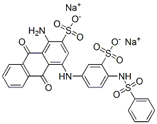 2-Anthracenesulfonic acid, 1-amino-9,10-dihydro-9,10-dioxo-4-4-(phenylsulfonyl)amino-3-sulfophenylamino-, disodium salt CAS#: 85153-93-1