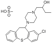 2-Chloro-11-(4-(2-hydroxybutyl)piperazino)-10,11-dihydrodibenzo(b,f)th iepin methanesulfonate CAS#: 86499-09-4