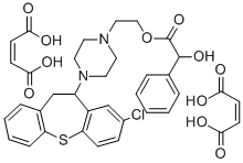 2-Chloro-11-(4-(2-mandeloyloxyethyl)piperazino)-10,11-dihydrodibenzo(b ,f)thiepin bis(maleate) CAS#: 86490-09-7