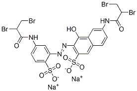 2-Naphthalenesulfonic acid, 6-(2,3-dibromo-1-oxopropyl)amino-3-5-(2,3-dibromo-1-oxopropyl)amino-2-sulfophenylazo-4-hydroxy-, disodium salt CAS#: 83137-15-9