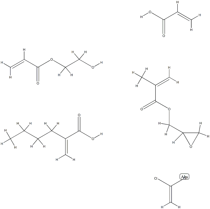 2-Propenoic acid, 2-methyl-, oxiranylmethyl ester, polymer with butyl 2-propenoate, 1,1-dichloroethene, 2-hydroxyethyl 2-propenoate and 2-propenoic acid CAS#: 83175-09-1