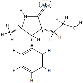 2-Pyrrolidinone,3-(2-hydroxyethyl)-5-methyl-4-phenyl-,(3R,4R,5S)-rel-(9CI) CAS#: 811445-48-4