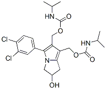 2-hydroxy-5-(3,4-dichlorophenyl)-6,7-bis(hydroxymethyl)-2,3-dihydro-1H-pyrrolizine bis(2-propylcarbamate) CAS#: 86422-04-0