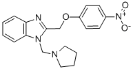 2-((p-Nitrophenoxy)methyl)-1-((pyrrolidinyl)methyl)benzimidazole CAS#: 84138-25-0