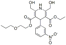 2-propoxyethyl ethyl 2,6-bis(hydroxymethyl)-4-(3-nitrophenyl)-1,4-dihy dropyridine-3,5-dicarboxylate CAS#: 85387-26-4