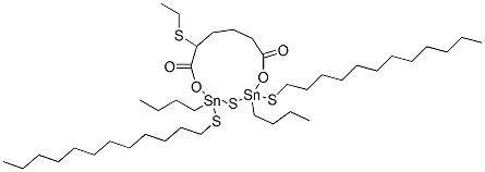 2,4-dibutyl-2,4-bis(dodecylthio)-7-(ethylthio)-1,5-dioxa-3-thia-2,4-distannacycloundecane-6,11-dione CAS#: 85391-81-7