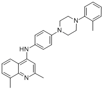 2,8-Dimethyl-4-(p-(4-(o-tolyl)-1-piperazinyl)anilino)quinoline CAS#: 87602-50-4