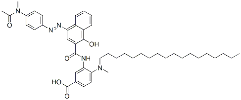 3-[[[4-[[4-(acetylmethylamino)phenyl]azo]-1-hydroxy-2-naphthyl]carbonyl]amino]-4-(methyloctadecylamino)benzoic acid CAS#: 84696-87-7
