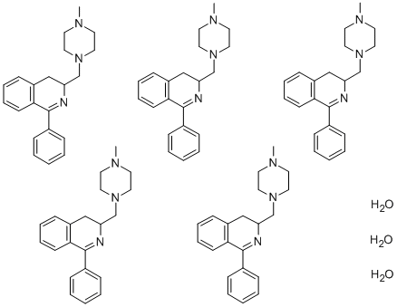 3-((4-Methyl-1-piperazinyl)methyl)-1-phenylisoquinoline hydrate (5:3) CAS#: 83658-10-0