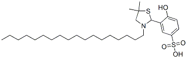 3-(5,5-Dimethyl-3-octadecylthiazolidin-2-yl)-4-hydroxybenzenesulfonic acid CAS#: 83090-10-2