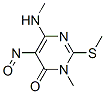 3-Methyl-6-(methylamino)-2-(methylthio)-5-nitroso-4(3H)-pyrimidinone CAS#: 89897-46-1